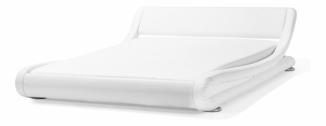 Pat matrimonial 180 cm AVENUE (cu saltea cu apă) (alb) *vânzare stoc