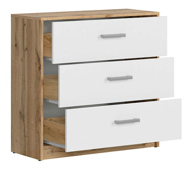Komoda Matos KOM3S (Hrast wotan + bijela)