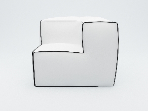 Babzsák Zipp Sofa (fehér)