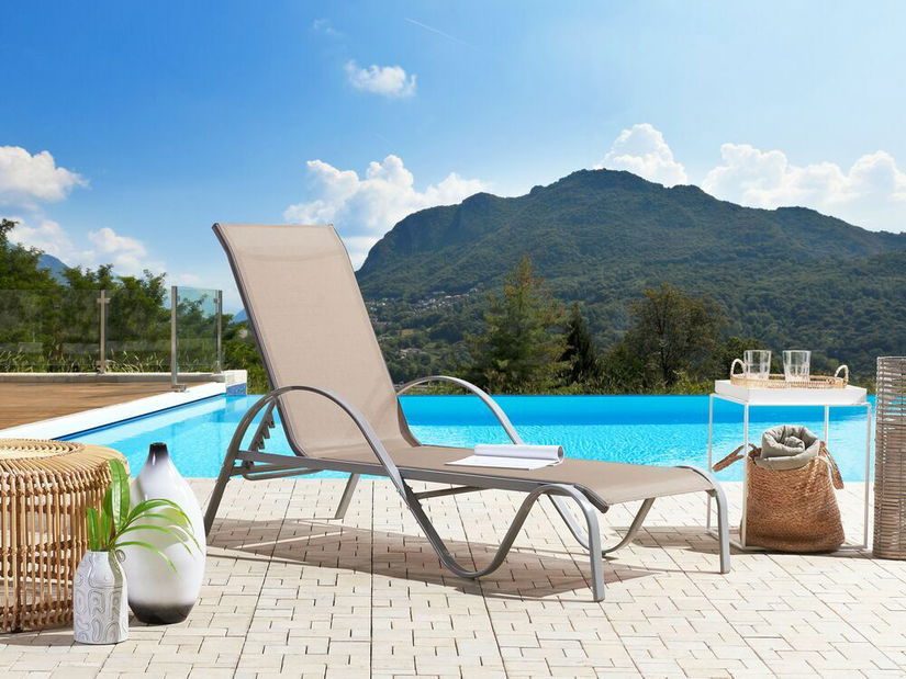 Záhradné lehátko Piedad (svetlohnedá)