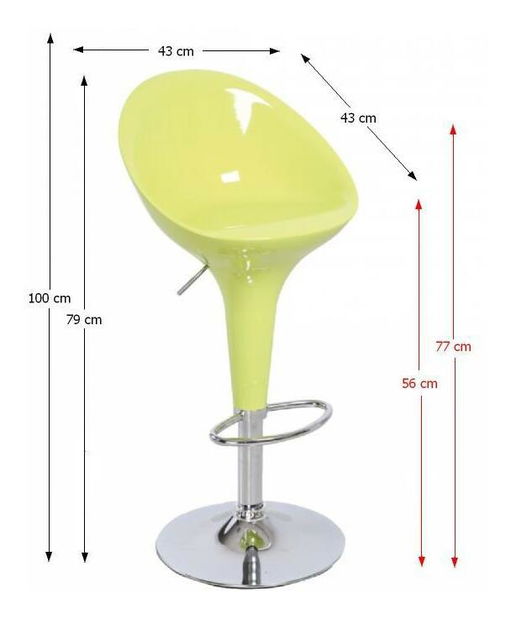 Barová stolička Abby Nova zelená