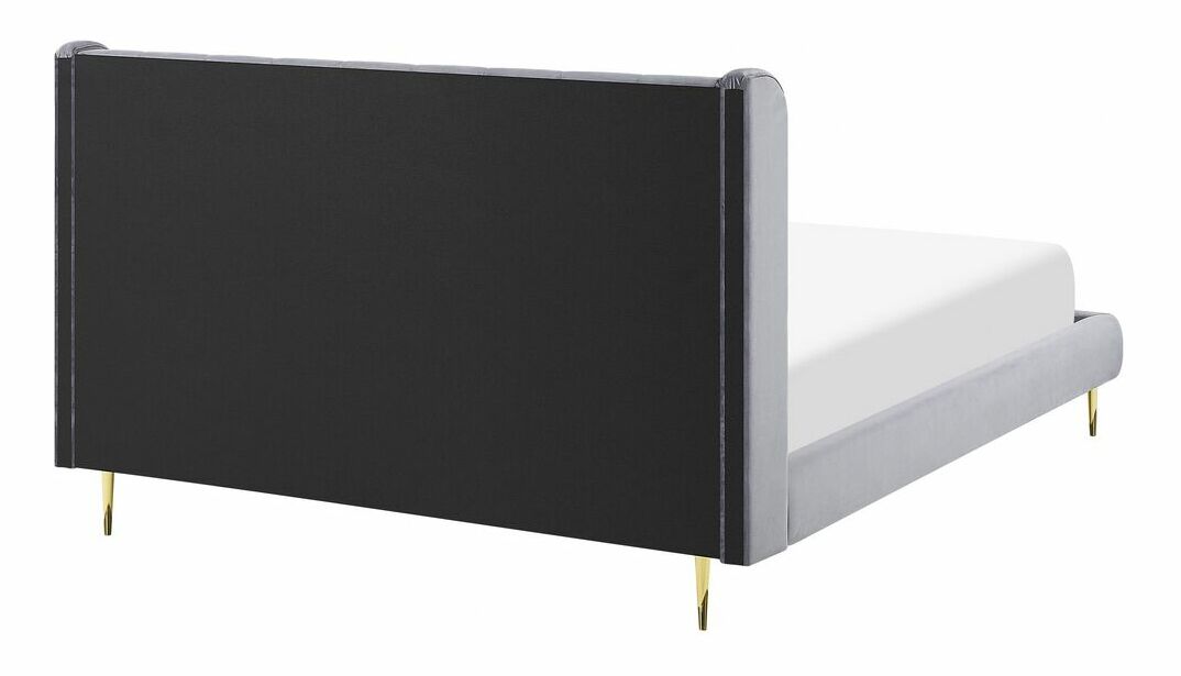 Manželská posteľ 140 cm Flora (sivá) (s roštom)