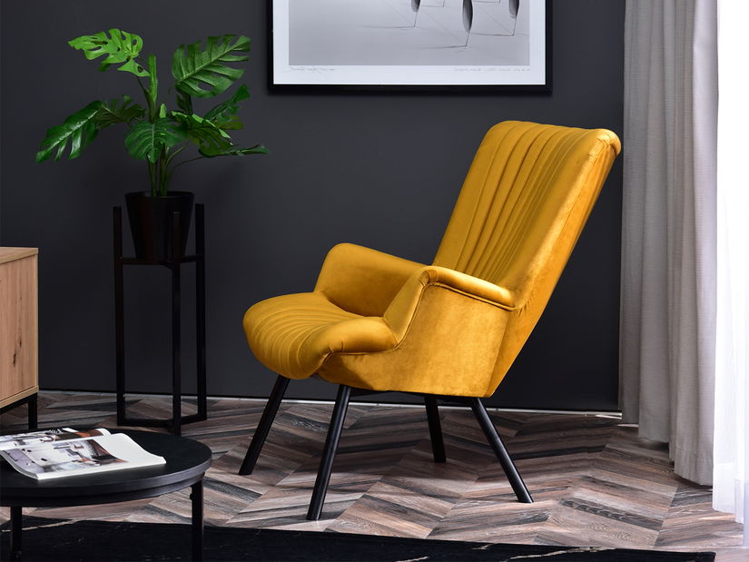 Dizajnové kreslo Lanzaris (zlatá)