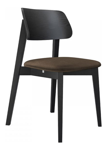 Scaun sufragerie KD 63 (Negru + maro) 