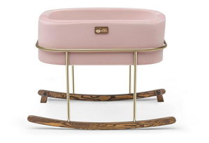 Pătuț balansoar bebeluș Kapato 2 (roz + auriu) 