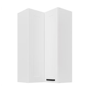 Horná rohová kuchynská skrinka Lucid 60x60 GN-108 2F (90°) (korpus: biela + front: mdf biela)