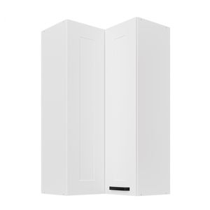 Horná rohová kuchynská skrinka Lucid 60x60 GN-108 2F (90°) (korpus: biela + front: mdf biela)