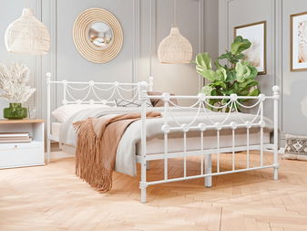 Egyszemélyes ágy 120 cm Etnica (fehér)