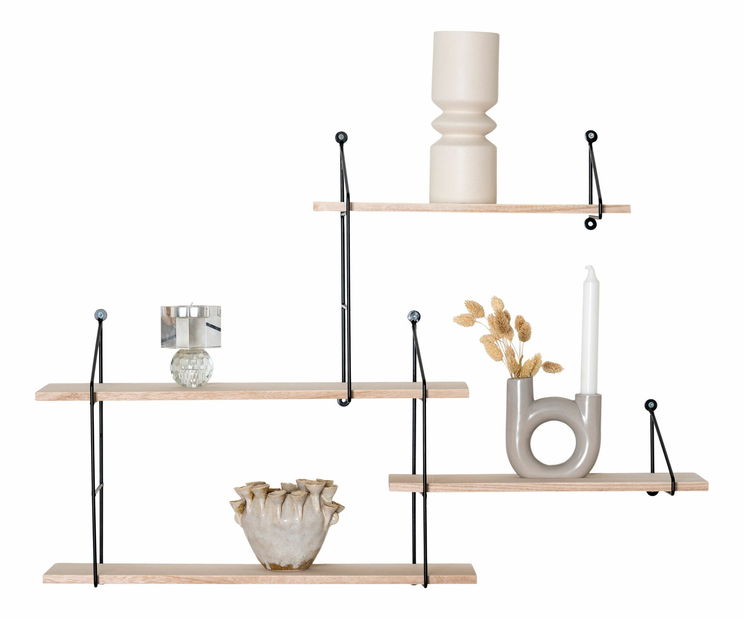 Polička Horavia (čierna + prírodná)