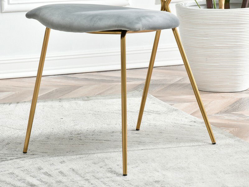 Stolička Wrangler (sivá + zlatá)