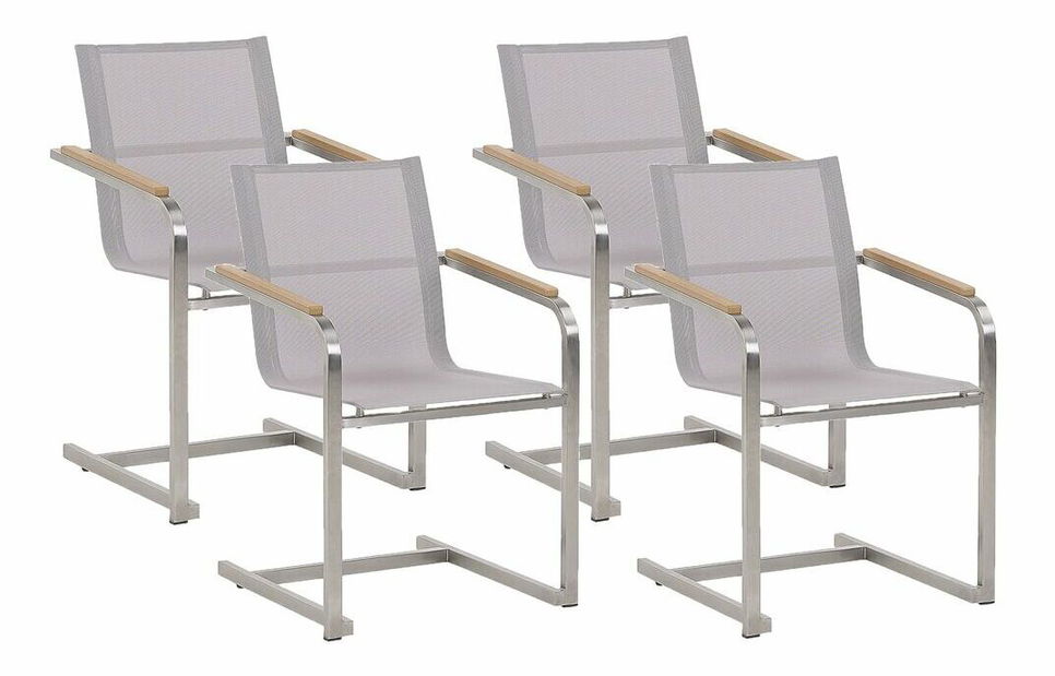 Set 4 ks záhradných stoličiek Cleopatra (béžová)