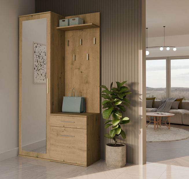 Előszoba szett Dialogos 1 (artisan tölgy) (tükörrel)