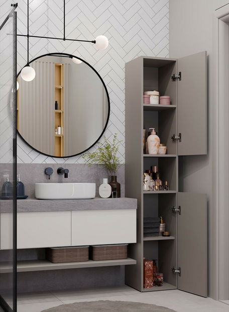 Kúpeľňová skrinka Neltossa 9 (svetlohnedá)