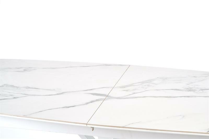 Blagovaonski stol Vindall (mramor + bijela)