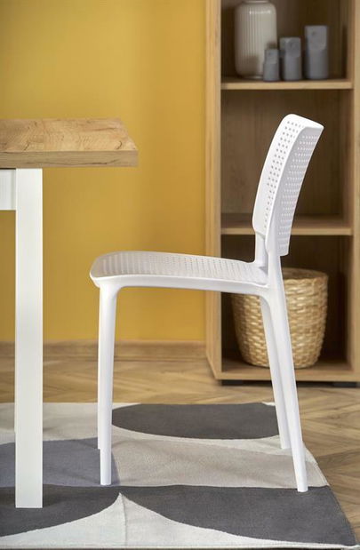 Rozkladací jedálenský stôl 90-125 cm Tango (biela) (pre 4 osôby)