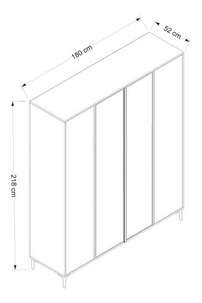 Šatníková skriňa Eskande (biela)