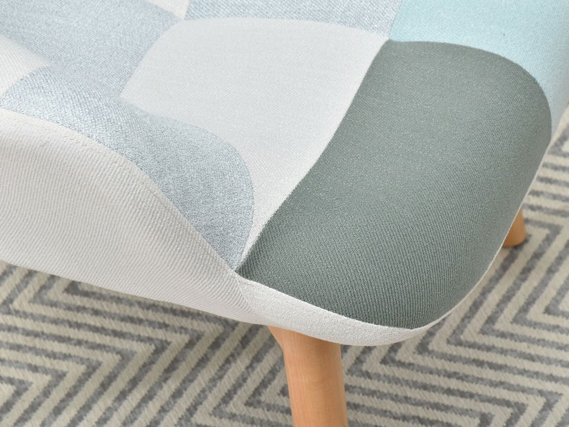 Kreslo Nutri (patchwork + čierna)