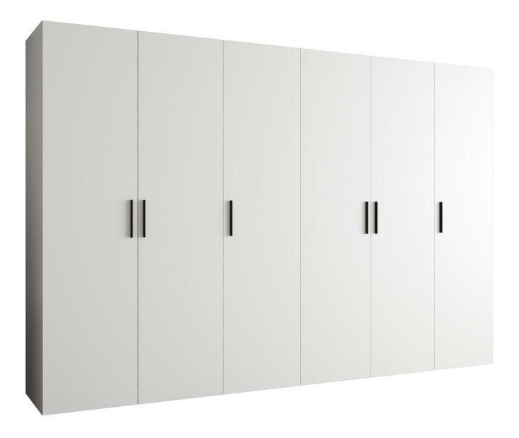 Dulap de haine 300 cm Borry 1 (alb + Negru)