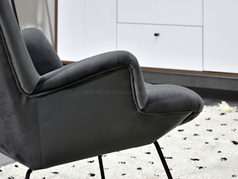 Fotoliu relax Nuttshell (grafit + negru)