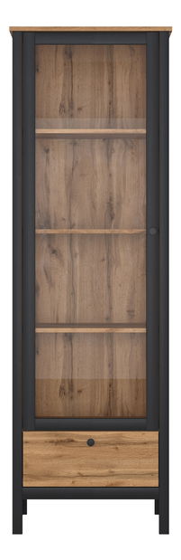 Vitrína Leticia (dub wotan + čierna)