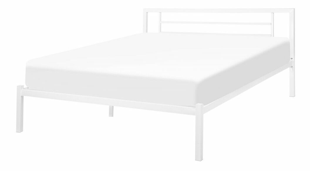 Franciaágy 160 cm CONNET (ágyráccsal) (fehér)