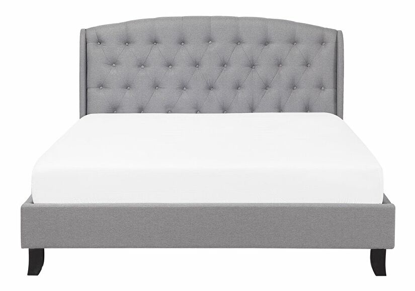 Manželská posteľ 140 cm BORD (s roštom) (sivá)