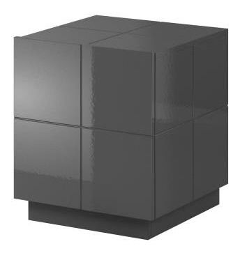 Éjjeliszekrény Rojan (fényes grafit)