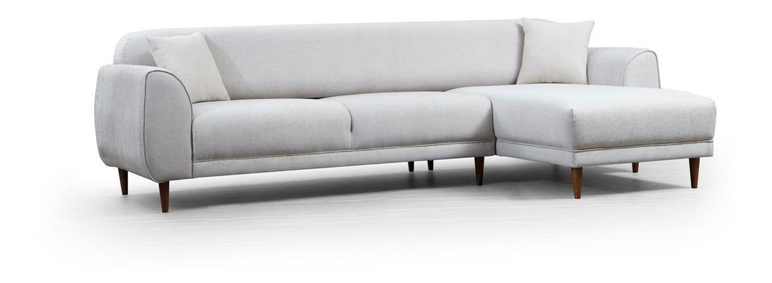 Rohová sedačka Imagetta (P) (béžová + orech)