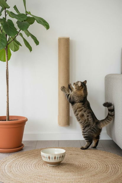 Škrabadlo pre mačky Mali (béžová)