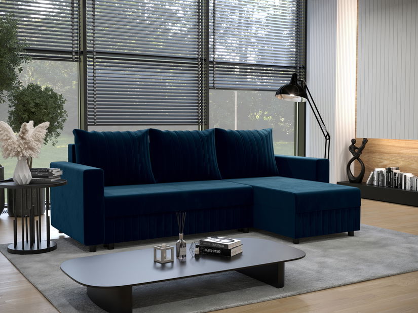 Sarok ülőgarnitúra Peak L (sötétkék) (J)