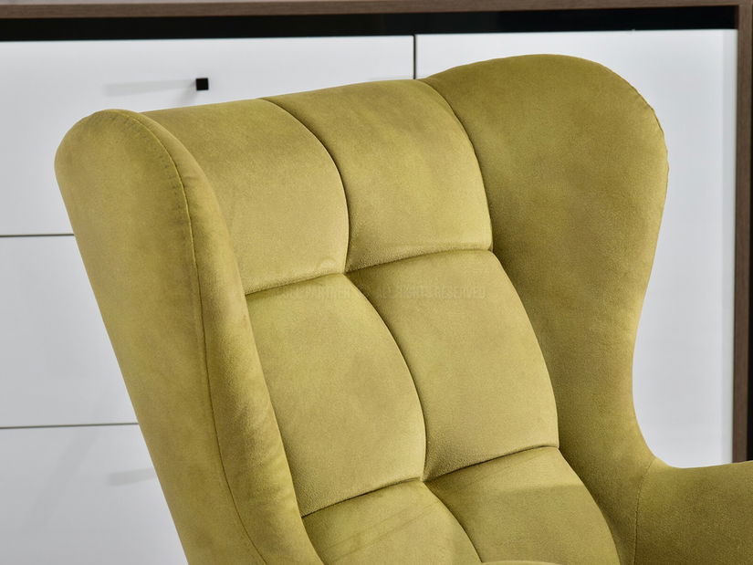 Dizájnos fotel Norweien (arany)