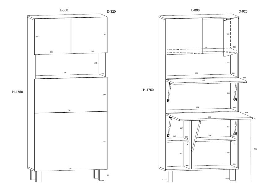 Regál Holli (matt fehér)