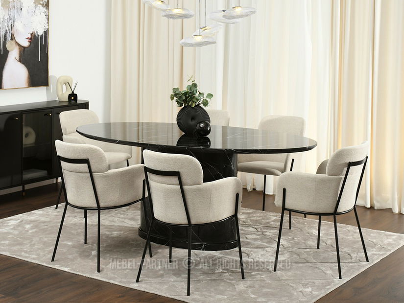 Scaun sufragerie Bastante (bej + negru)