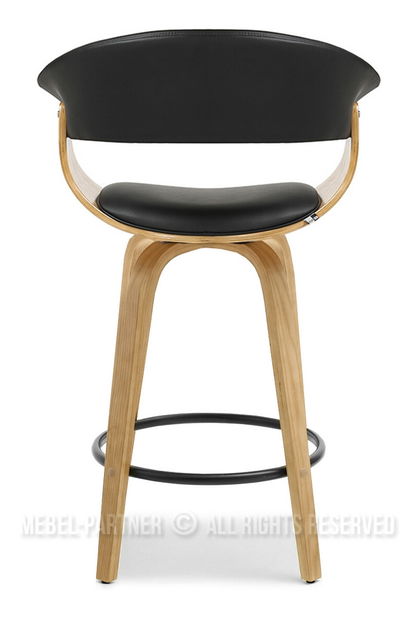 Scaun bar Elynah 65 (negru + stejar)