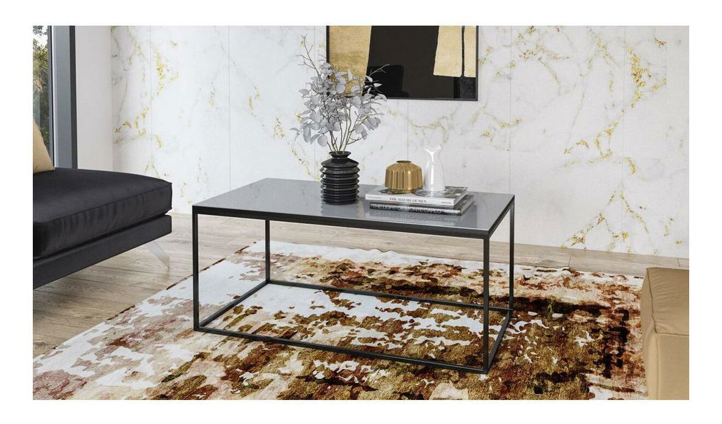 Dohányzóasztall Henry Typ 99 (szürke + magasfényű szürke)