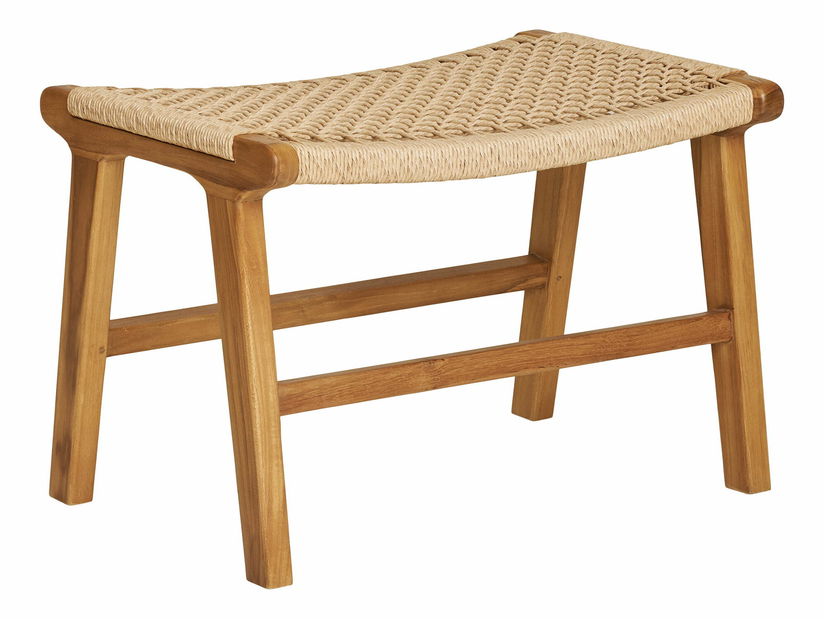 Záhradná stolička s taburetkou Drateriaora 2 (prírodná)