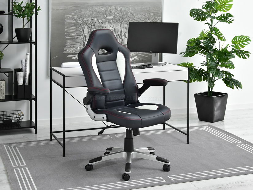 Gaming stolica Race (bijela + siva)