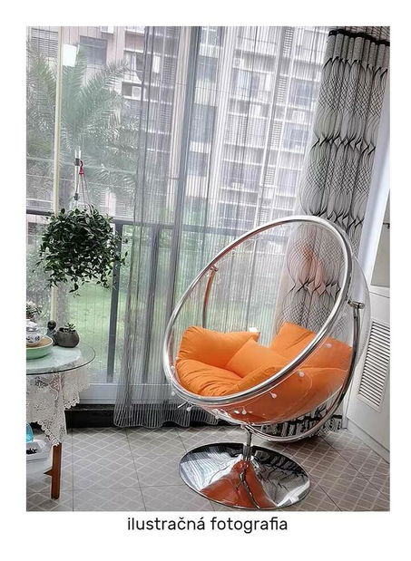 Függesztett hintafotel Belgica 2 (transzparens + arany + szürke) 