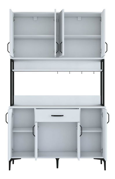 Set kuchynských skriniek Jenaretta 27 (biela + čierna)