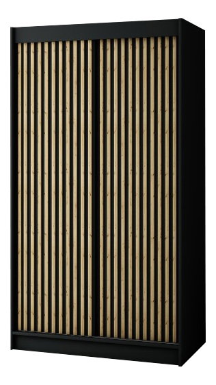 Dulap de haine 120 cm Ladonna 1 (negru mat)