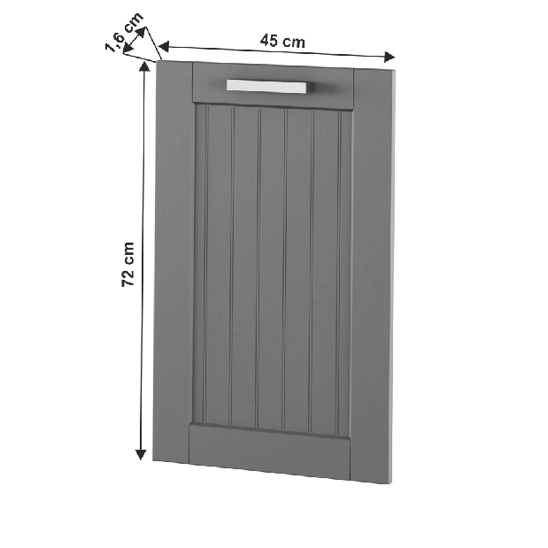 Ajtó a mosogatógéphez Janne Typ 55 (sötétszürke)
