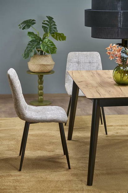 Étkezőasztal Hendry (tölgy + fekete) (8 és több fő számára)