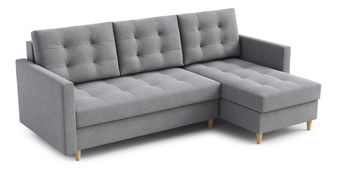 Rohová sedacia súprava Divas (P) (sivá)