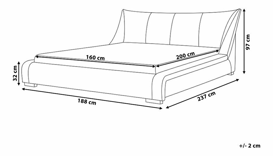 Manželská posteľ 160 cm NICE (s roštom) (ružová zamatová)