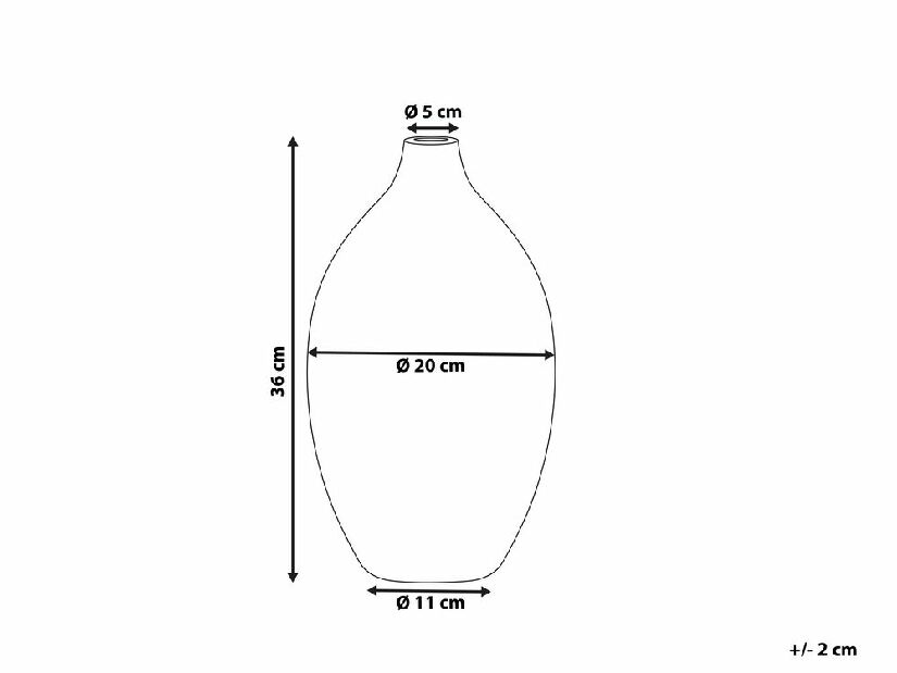 Váza 36 cm Brigitte (fehér)