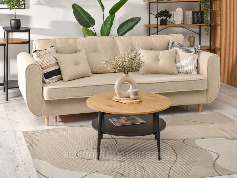 Stolić za kavu Randolf Xl (hrast + crna)