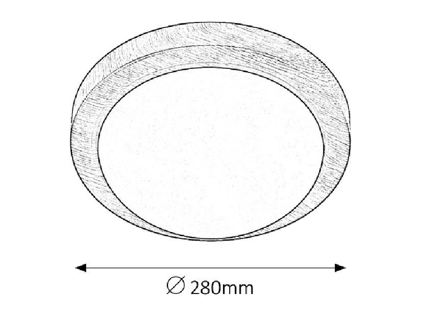 Stropné svietidlo Disky 3567 (wenge + opálové sklo)