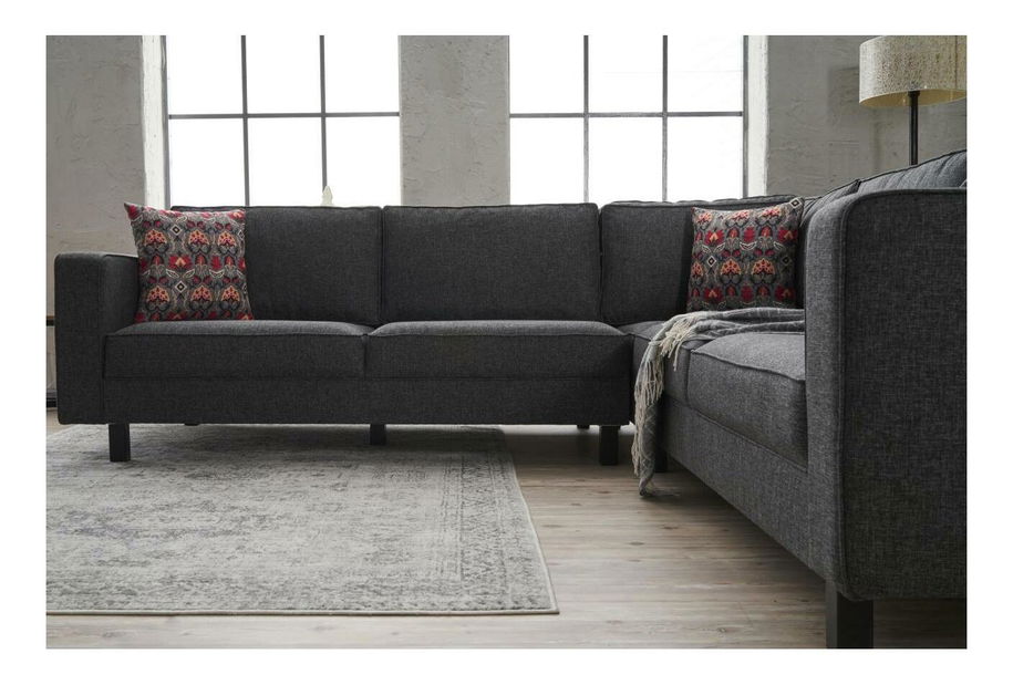 Sarokkanapé Kalen 2 (antracit + fekete)