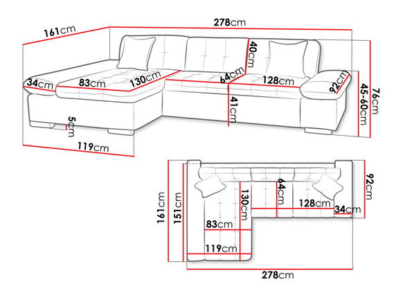 Sedacia súprava Magnir (P) *výpredaj