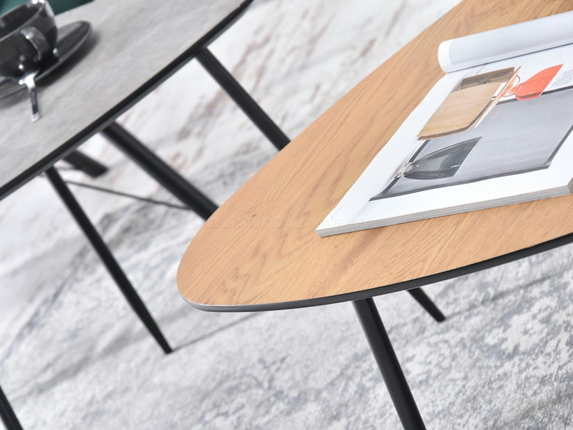 Măsuță de cafea Rossi Zest Xl (stejar + negru)